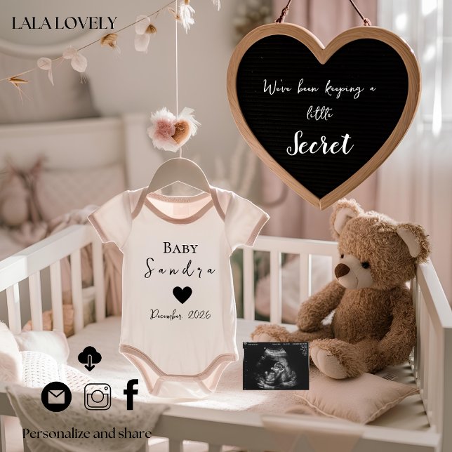 Faire-part Joyful Nursery Reveal pregnancy announcement card (Créateur téléchargé)