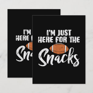 Faire-part Juste ici pour les snacks Football Américain Drôle