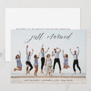 Faire-part Juste marié Moderne Calligraphie Mariage photo