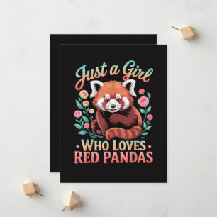 Faire-part Juste Une Fille Qui Aime Les Pandas Rouges