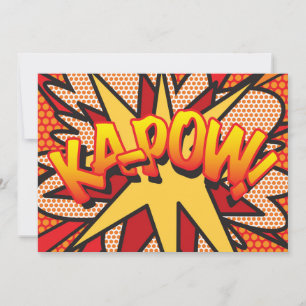 Faire-part KAP-POW Votre Message Voix Buble Fun Retro