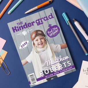 Faire-part Kinder Grad Fun Kindergarten Photo Magazine Couver