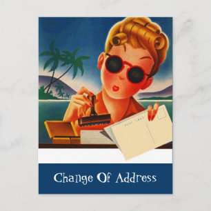 Faire-part La carte postale a déplacé le nouveau changement