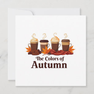 Faire-part La couleur de l'automne Citrouille Spice Coffee Au