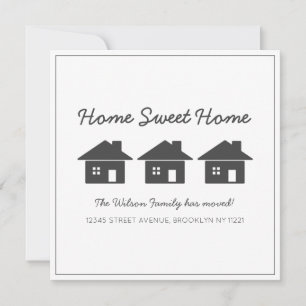Faire-part La maison douce à la maison nous avons déplacé le