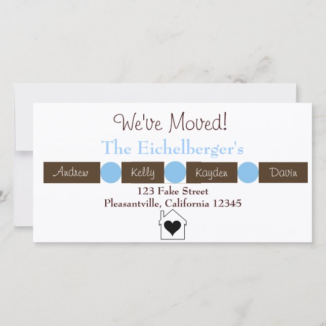 Faire-part La maison est là où se trouve le coeur (Devant)