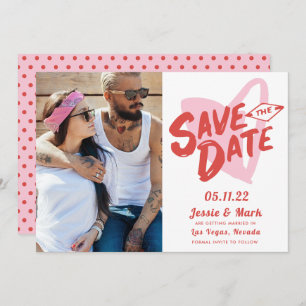 Faire-part La Saint-Valentin à Las Vegas, photo Sauvez la dat