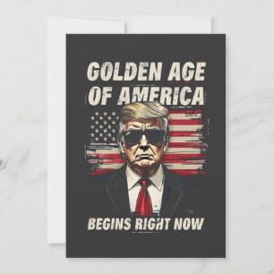 Faire-part L'âge d'or de l'Amérique commence maintenant Trump