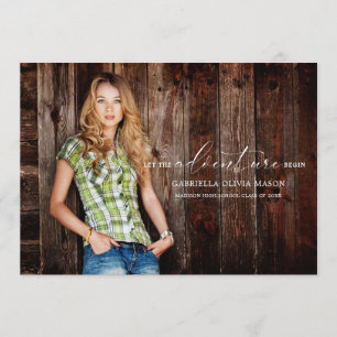 Faire-part Laissez l'aventure commencer l'obtention du