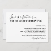 L'amour est infectieux Report de mariage Covid19