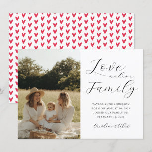 Faire-part L'Amour Fait Une Photo De Famille Adoption Naissan