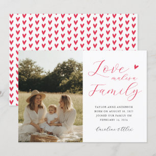 Faire-part L'Amour Fait Une Photo De Famille Adoption Naissan