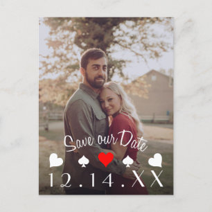 Faire-part Las Vegas Poker Enregistrer la date Carte postale 