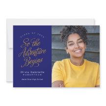 L'Aventure Commence Donc La Graduation Jaune Bleu