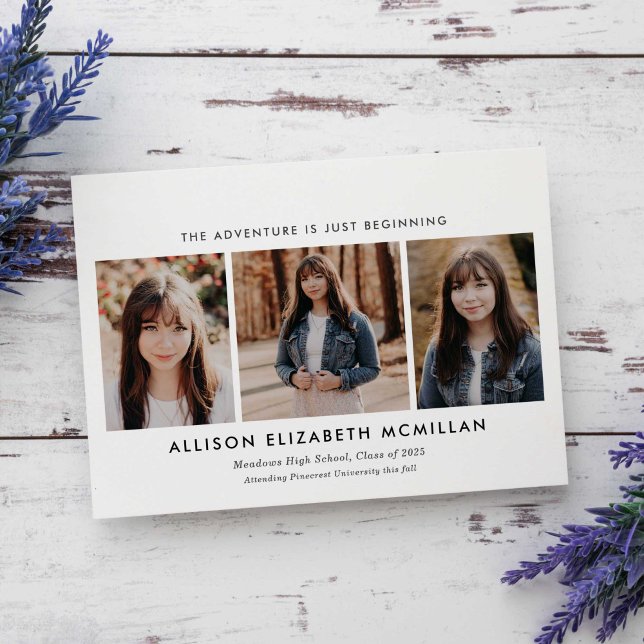 Faire-part L'aventure ne fait que commencer la graduation en  (Créateur téléchargé)