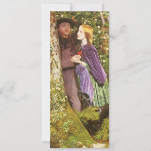 Faire-part Le long Fiançailles d'Arthur Hughes, Art Vintage