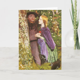 Faire-part Le long Fiançailles d'Arthur Hughes, Art Vintage