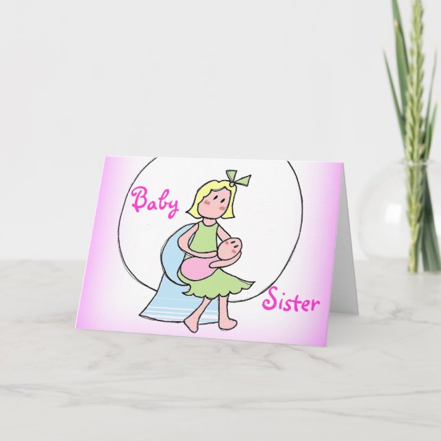 Faire-part Le Nouveau Bébé Sister (Devant)