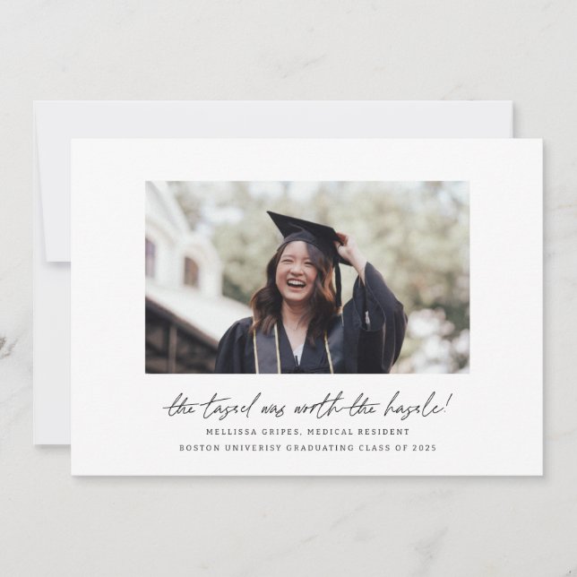 Faire-part Le Tassel Vaut La Diplôme De Script Hassle (Devant)