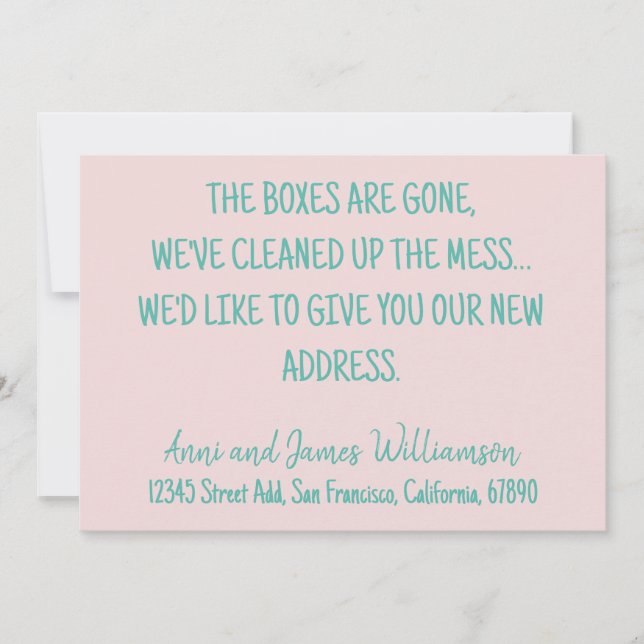 FAIRE-PART LES BOÎTES SONT PARTIES, NOUS AVONS NETTOYÉ MESS M (Devant)