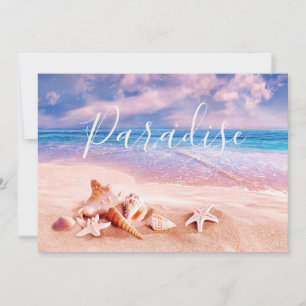 Faire-part Les coquillages de la plage Sea Beach