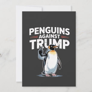 Faire-part Les pingouins contre Trump Anti Trump Résistent au