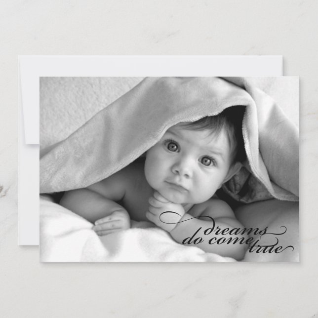 Faire-part Les rêves deviennent réalité {Faire-part de naissa (Devant)