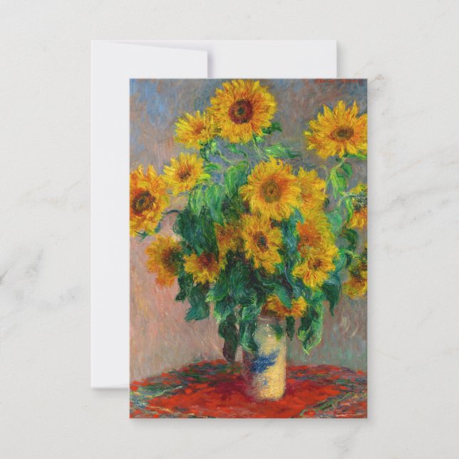 Faire-part Les tournesols de Monet (Devant)