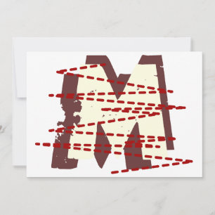 Faire-part LETTRE MONOGRAPHIQUE vintage URBAIE DÉSACRÉE