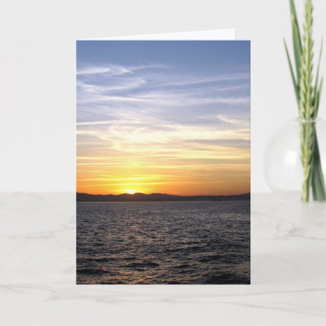 Faire-part Lever de soleil d'océan (Devant)