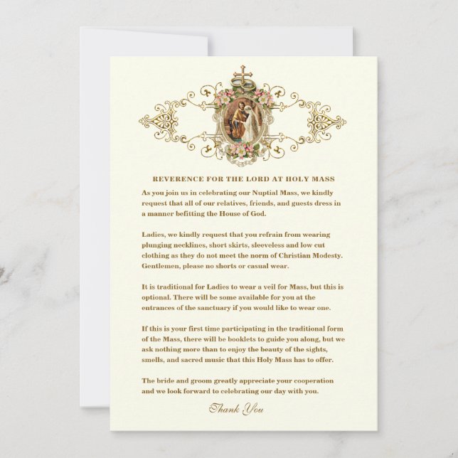 Faire-part Lignes directrices pour la vénération de notre Sei (Devant)