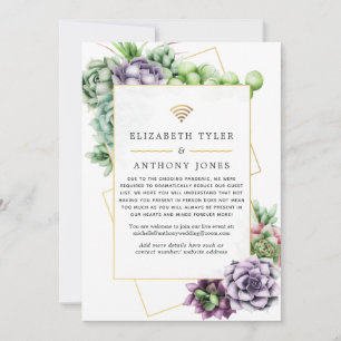 Faire-part Liste de invités de mariage virtuel géométrique su