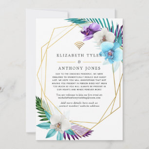 Faire-part Liste de invités de mariage virtuel géométrique tr