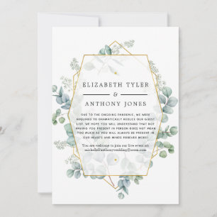 Faire-part Liste de mariage réduite Eucalyptus Géométrique