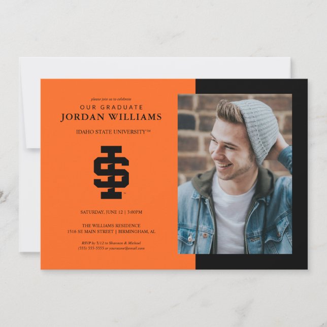 Faire-part Logo de l'Université d'État de l'Idaho (Devant)