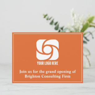 Faire-part Logo de société personnalisé Orange Business Grand