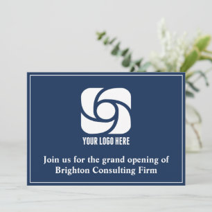 Faire-part Logo d'entreprise personnalisé Ouverture grand ble
