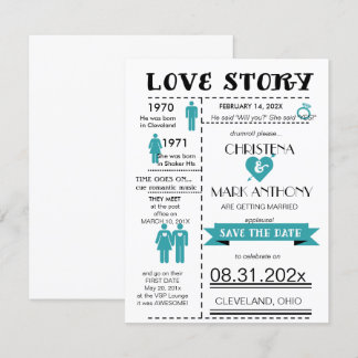 Faire-part Love Story Enregistrer La Date Annonce (RobinsEgg2