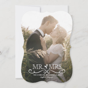 Faire-part M. et Mme   annonce de mariage photo