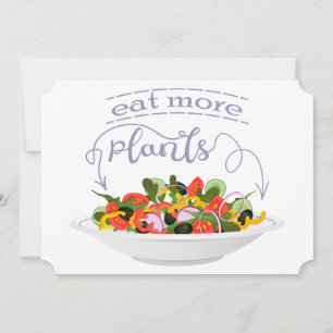 Faire-part Mangez plus de plantes frais motivation salade let