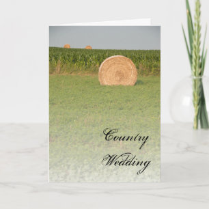 Faire-part Mariage campagnard Farm Hay Bales Enregistrer la d