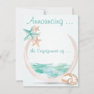Faire-part Mariage de fiançailles sur la plage Ocean Breeze
