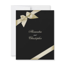 Faire-part Mariage de ruban crème