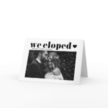 Mariage de typographie noir Retro Bold Elopement