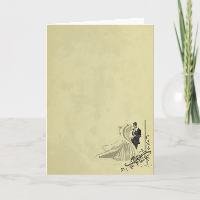 Faire-part Mariage Élégant de la Mariée et du Marié (Devant)
