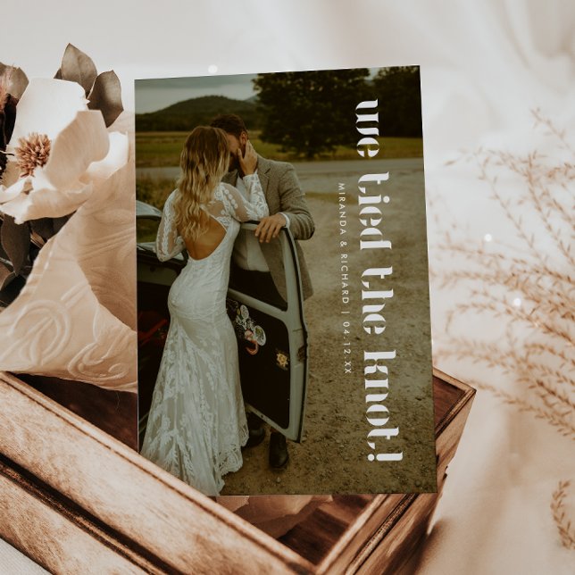 Faire-part Mariage Élégant Moderne avec 2 Photos (Créateur téléchargé)