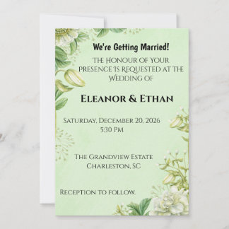 Faire-part Mariage Formel I de Tulipe Jaune Vibrante & Ranunc