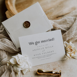 Faire-part Mariage Intime Élégant Formel Minimaliste