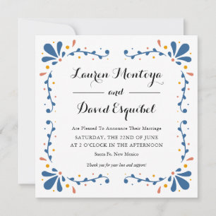Faire-part Mariage mexicain Talavera