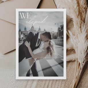 Faire-part Mariage Minimaliste Code QR Élopement